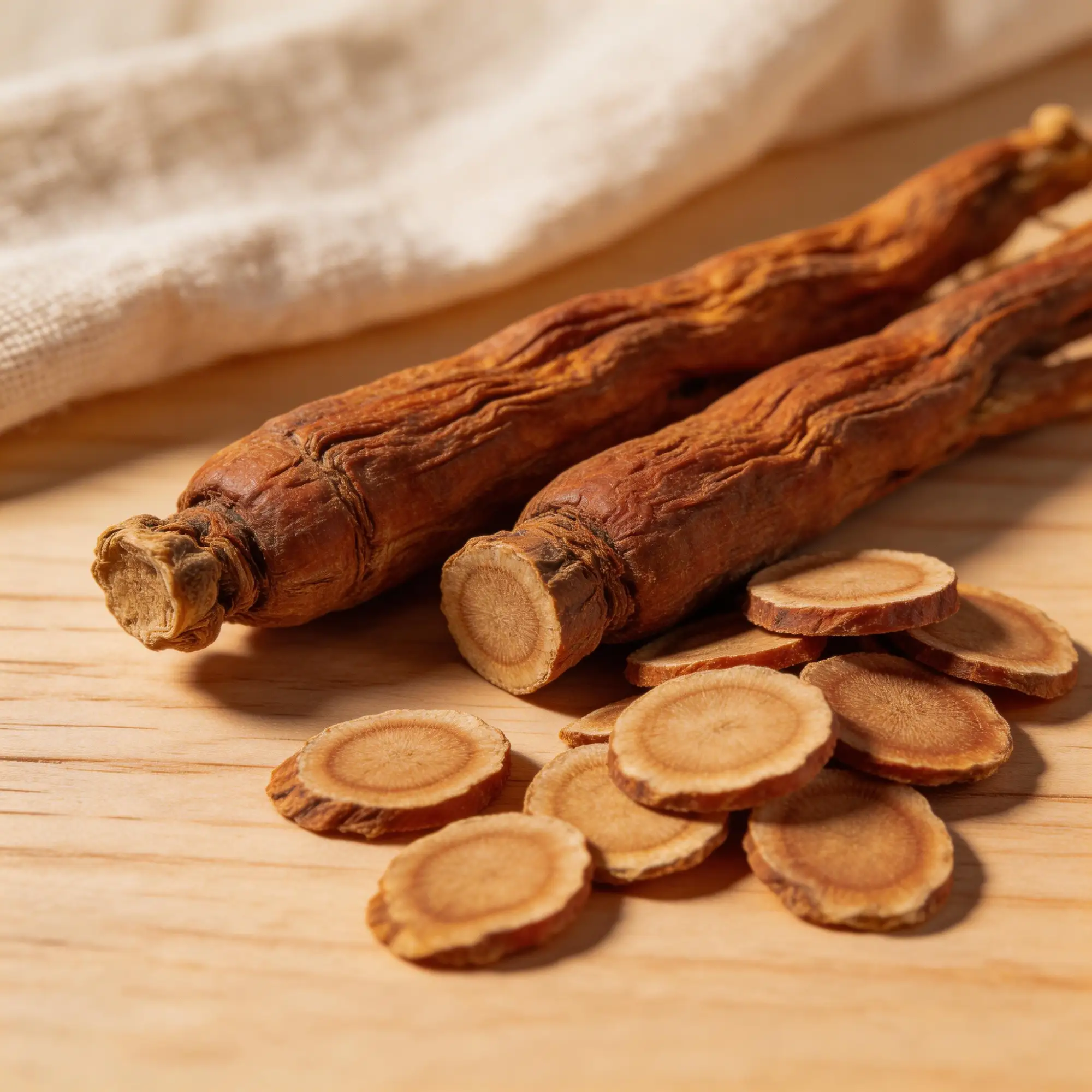 Korean Red Ginseng roots and extract capsules