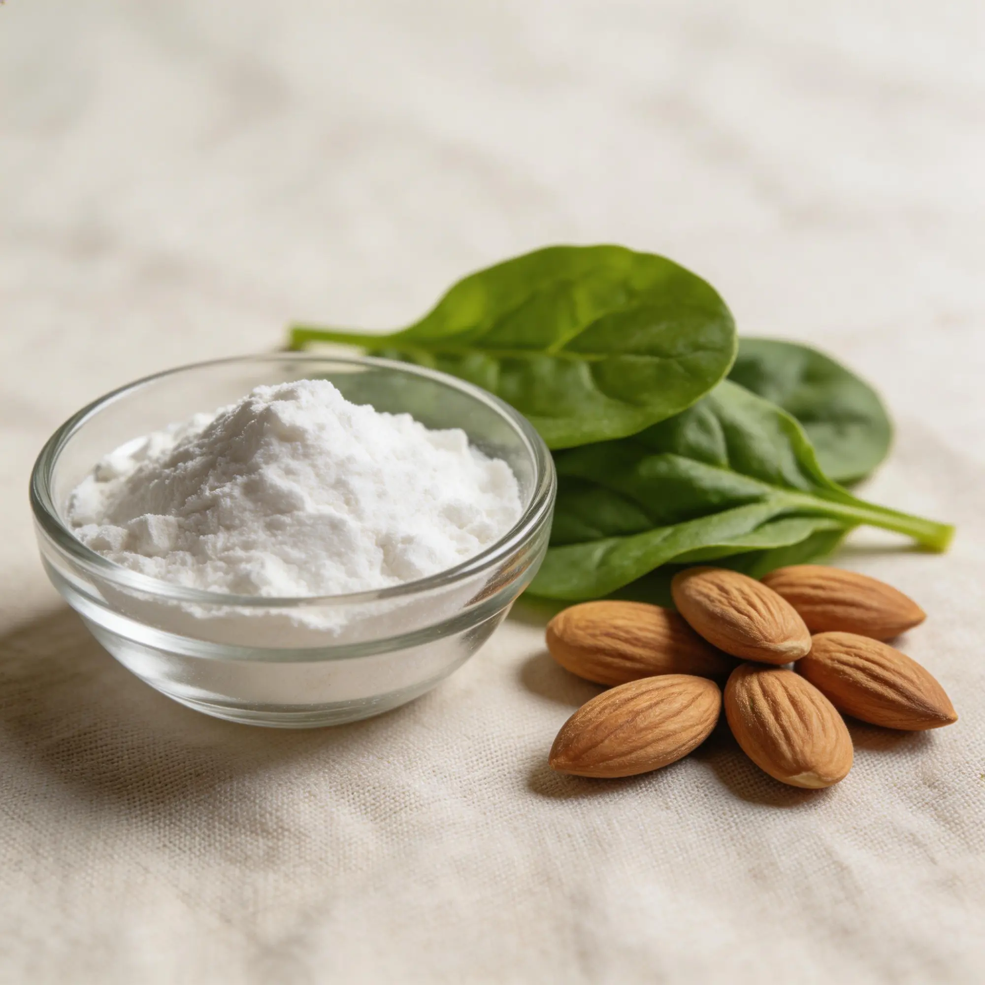 Magnesium supplements in various forms and natural food sources