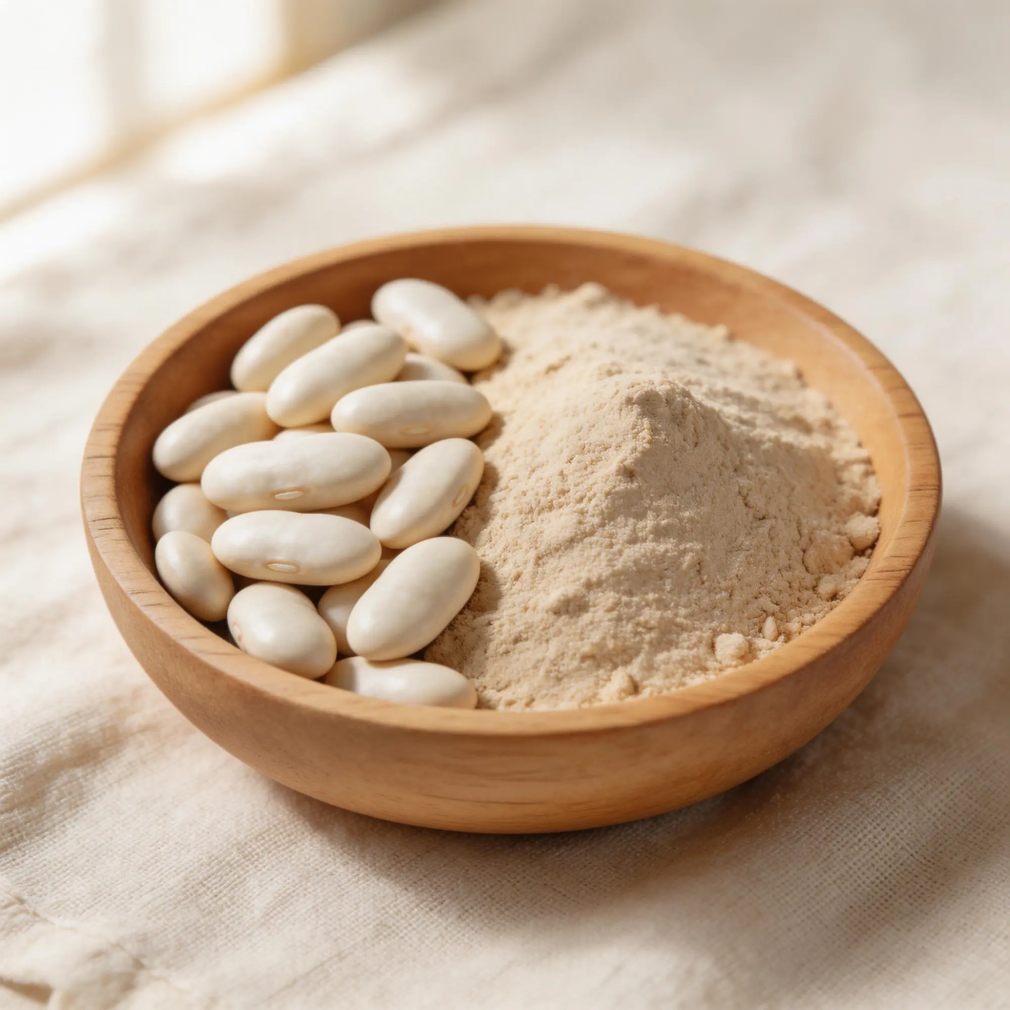 White Kidney Bean extract capsules and raw white kidney beans